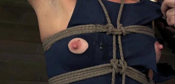  Crotch rope bondage sluts dress cut off